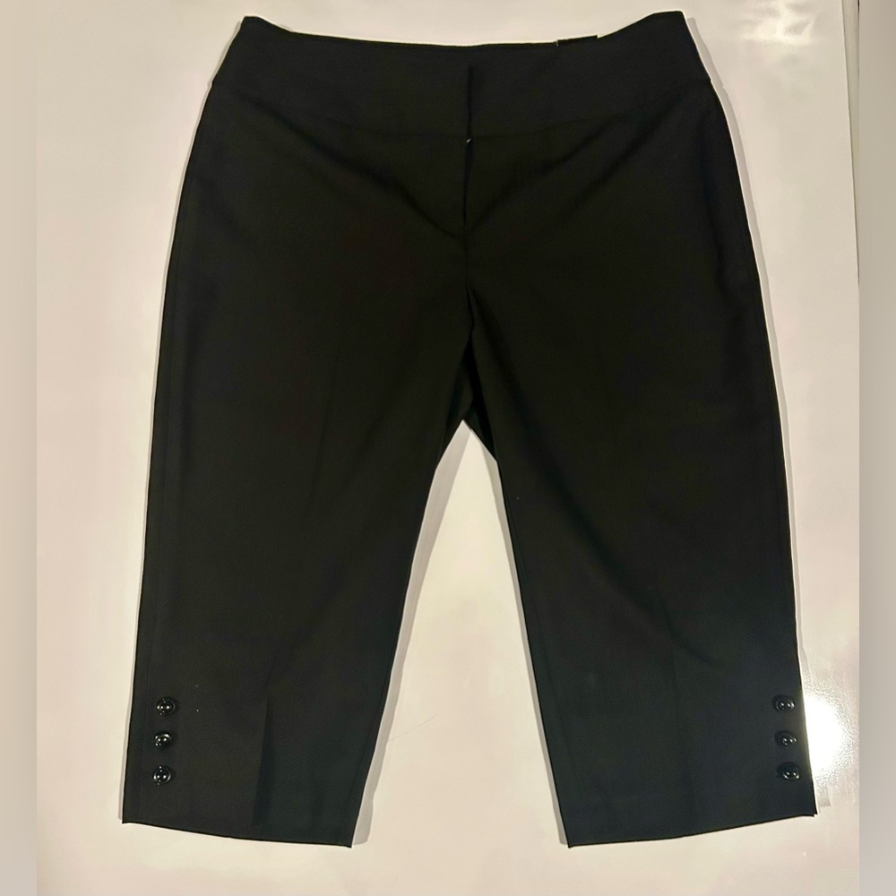 Fashion Bug Studio 1940 Black Cropped Trousers, Women's 12